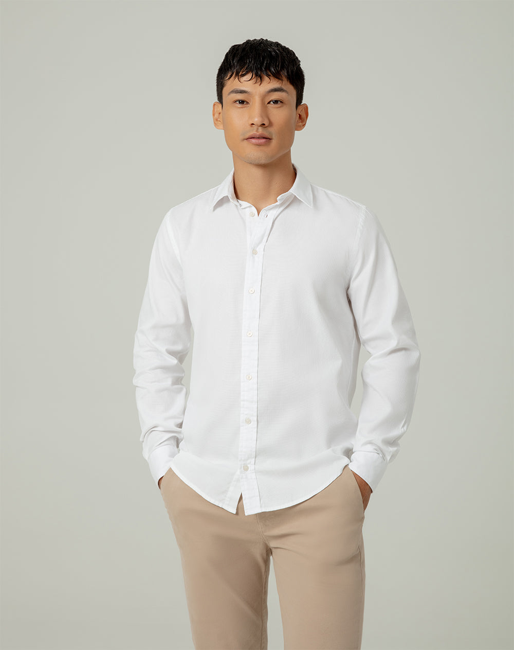 Camisa blanca manga larga on sale