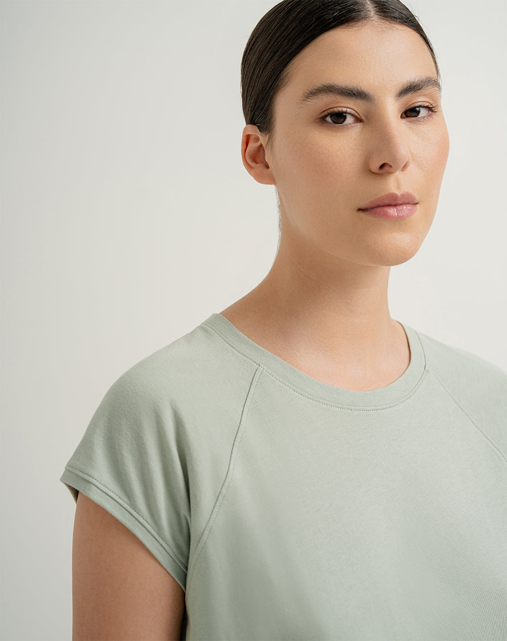 Camiseta relaxed fit manga corta verde