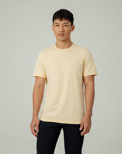 Camiseta regular fit manga corta amarilla