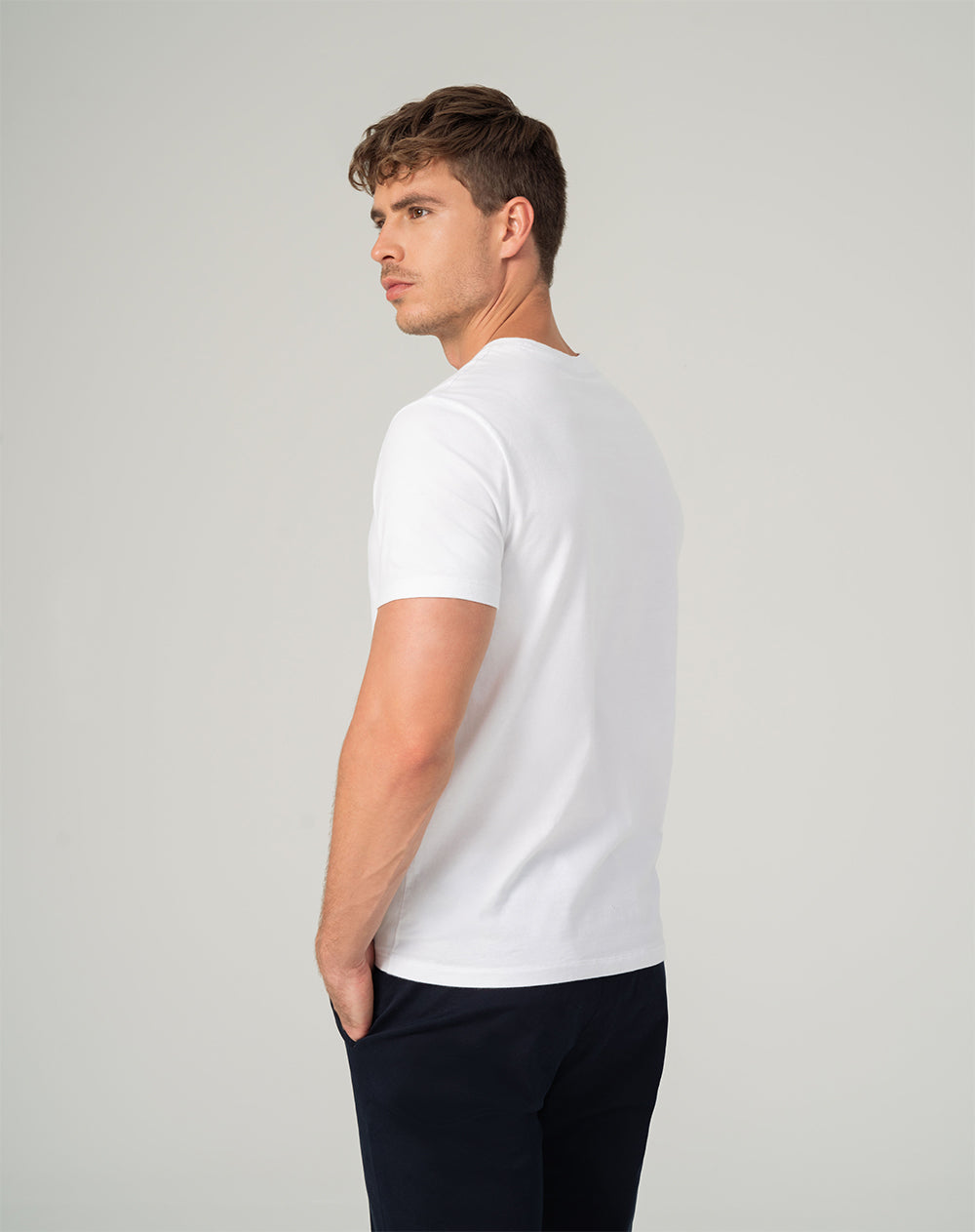 Camiseta regular fit manga corta blanca