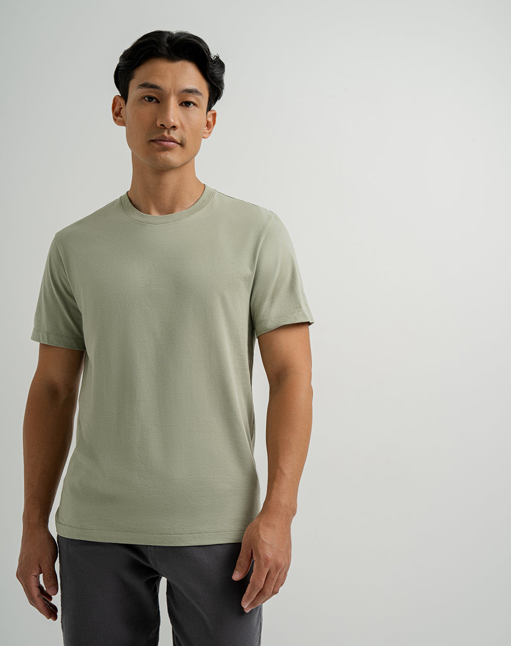 Camiseta regular fit manga corta verde