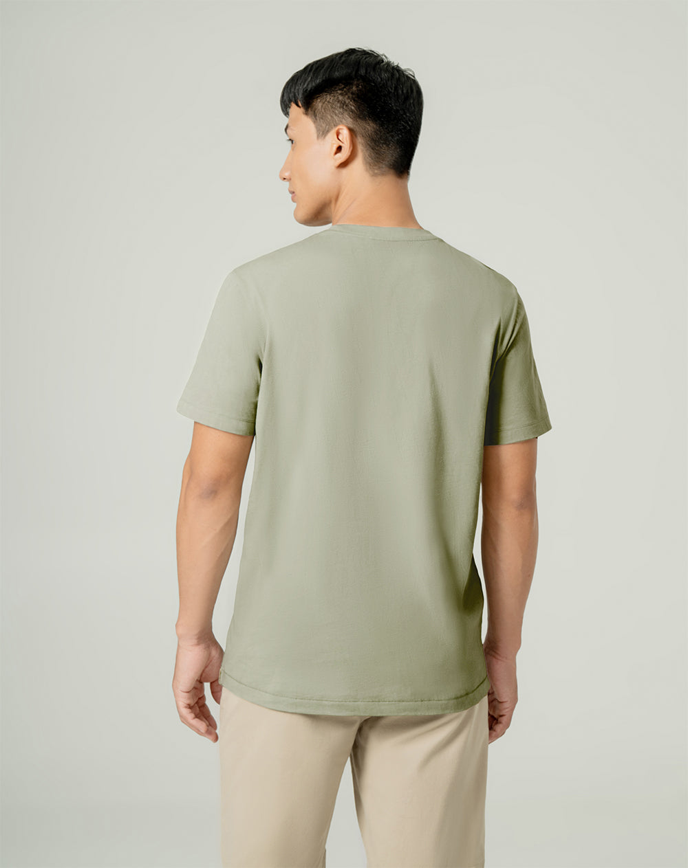 Camiseta regular fit manga corta verde