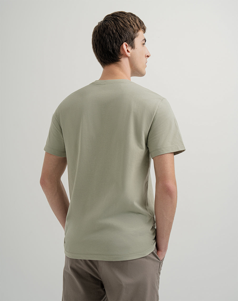 Camiseta regular fit manga corta verde