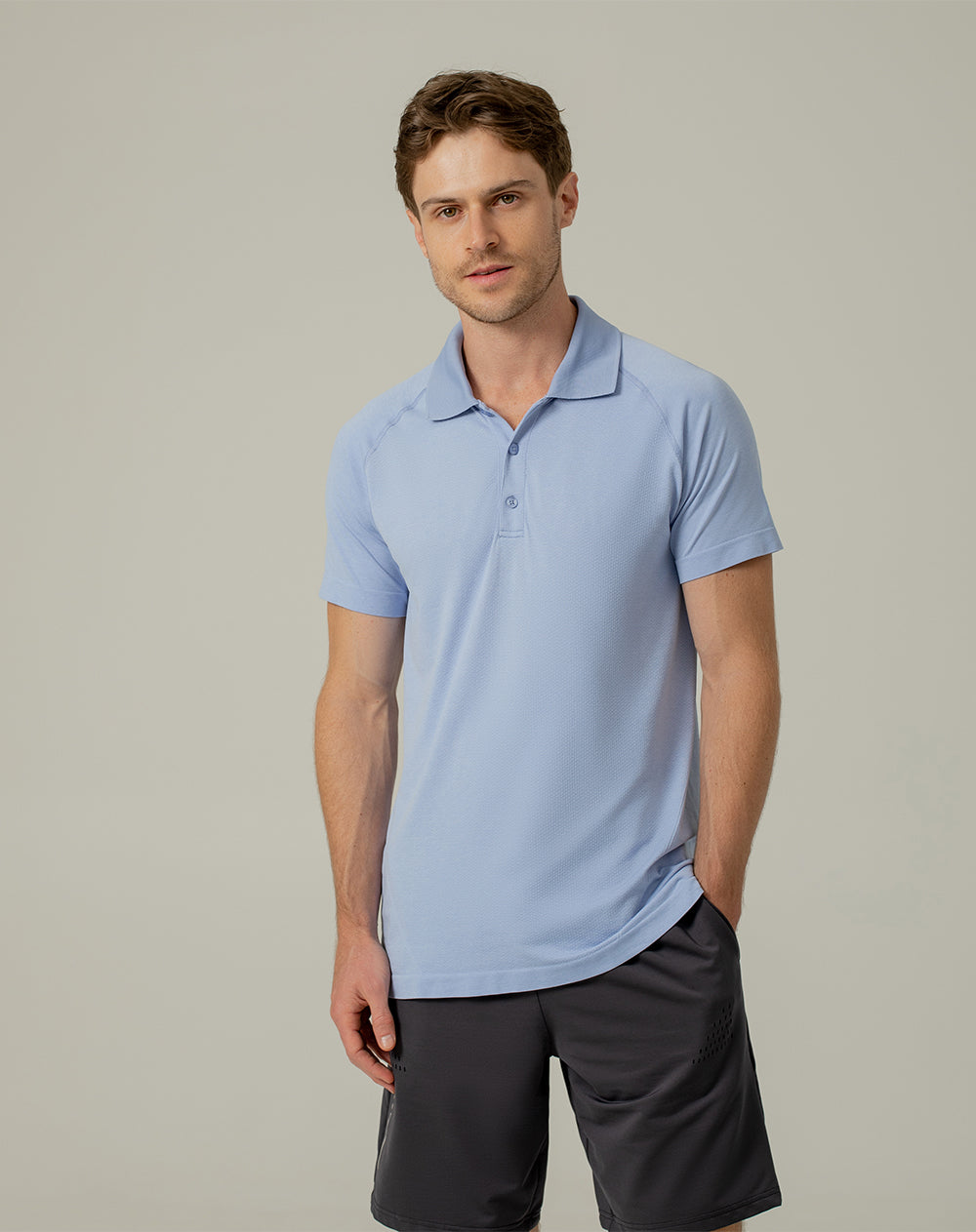 Polo slim fit azul