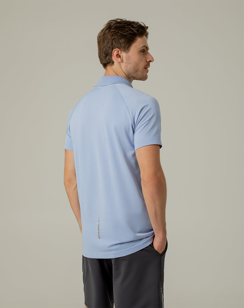 Polo slim fit azul