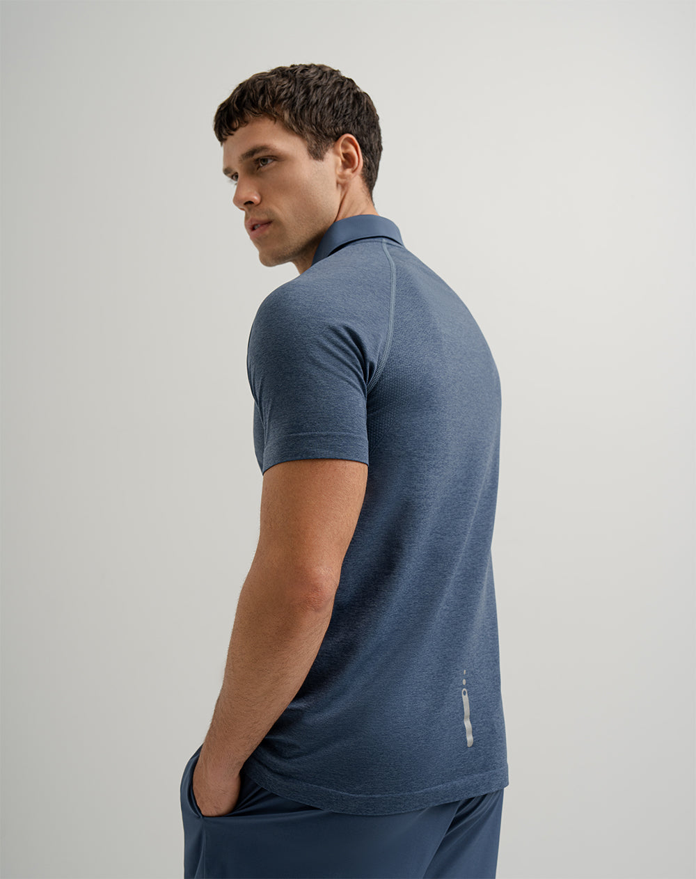 Polo slim fit azul