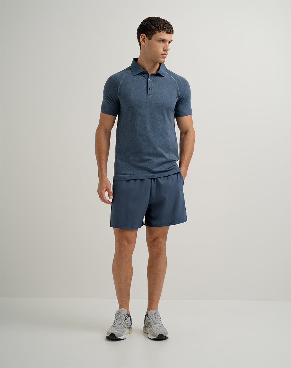 Polo slim fit azul