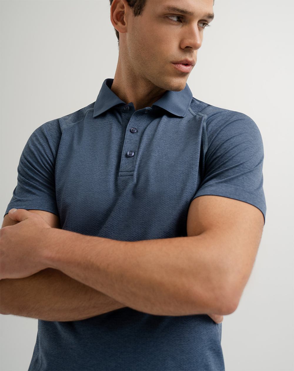 Polo slim fit azul