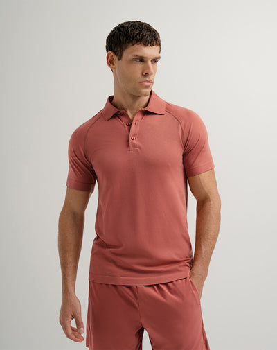 Polo slim fit terracota