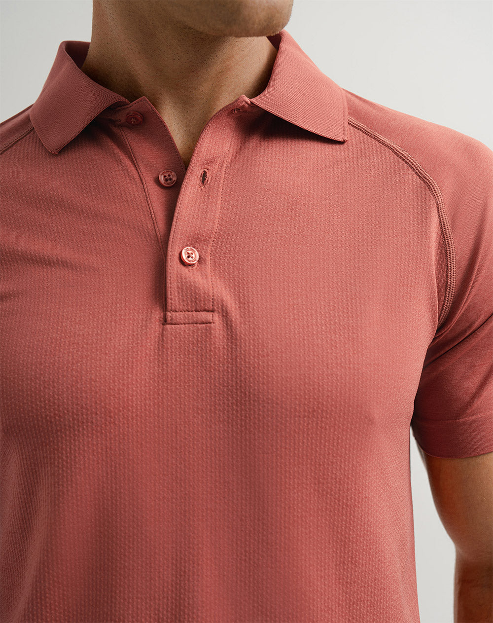 Polo slim fit terracota