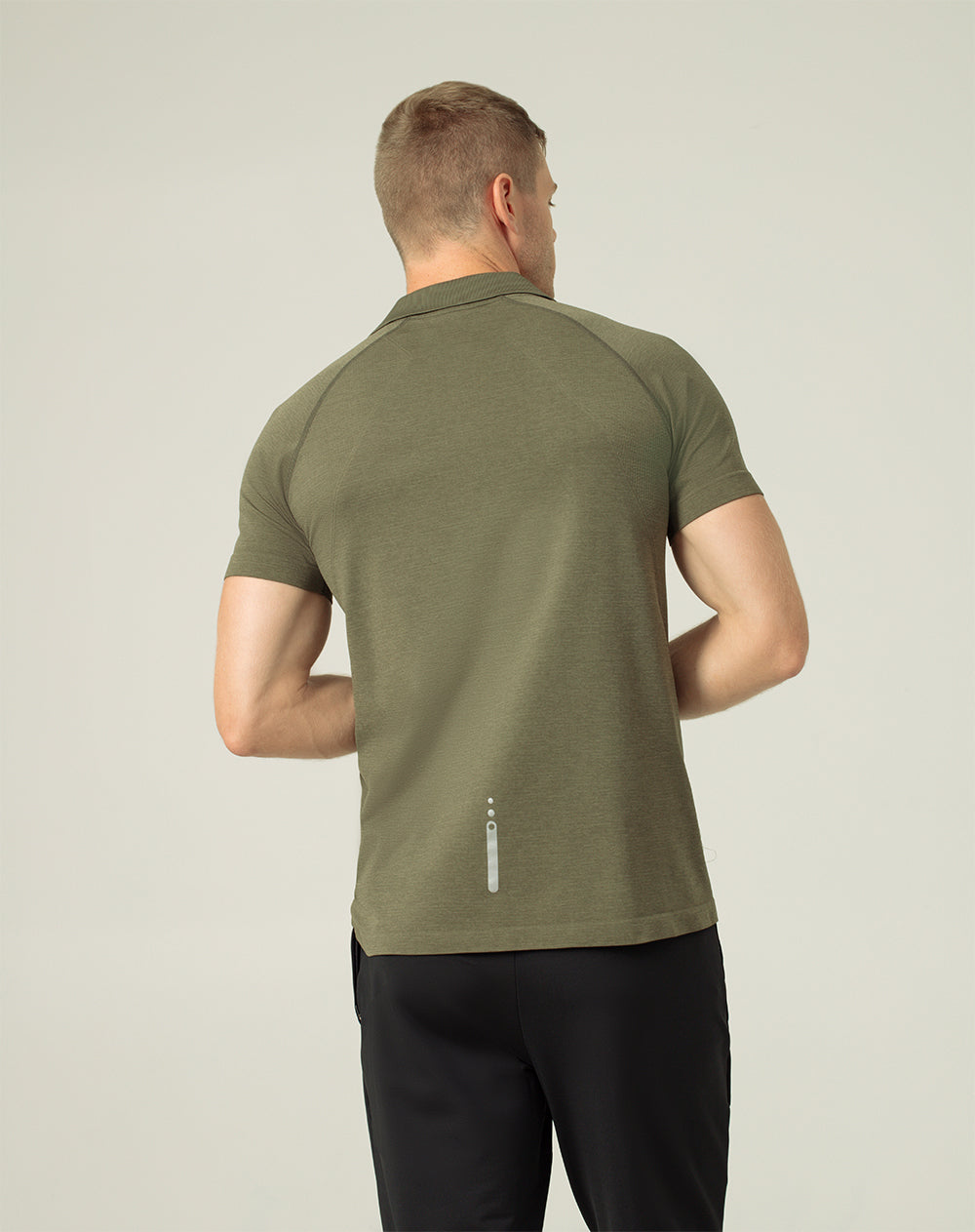 Polo slim fit verde militar