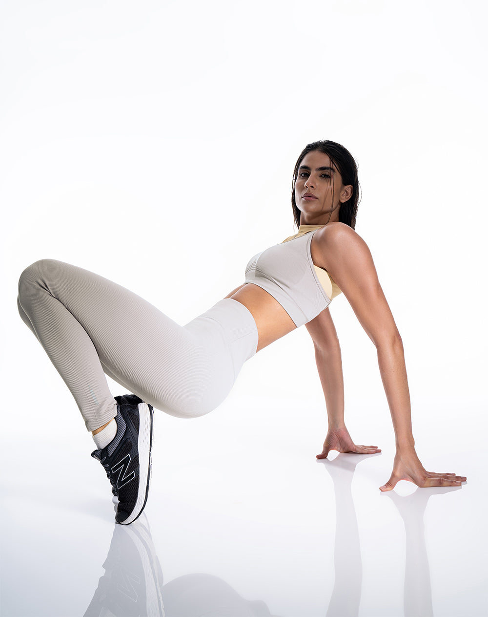 Legging sin costuras con control de abdomen café