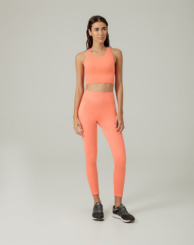 Legging sin costuras con control de abdomen coral