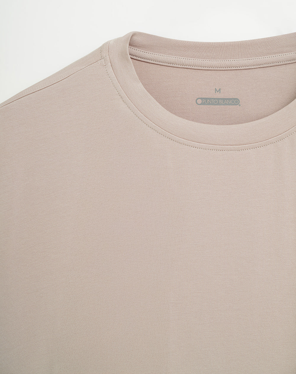 Camiseta relaxed fit manga corta taupe