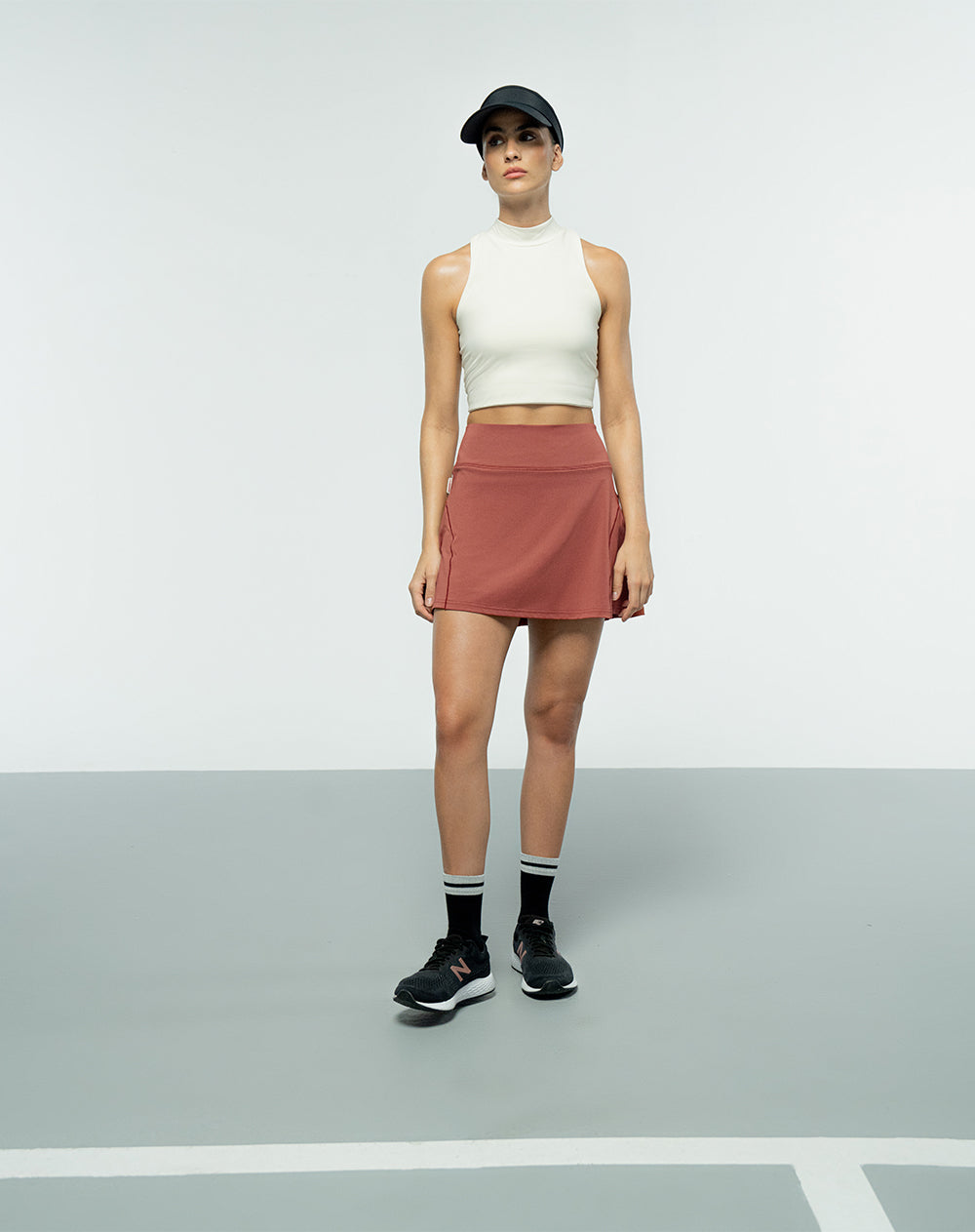 Crop top deportivo de soporte alto avena