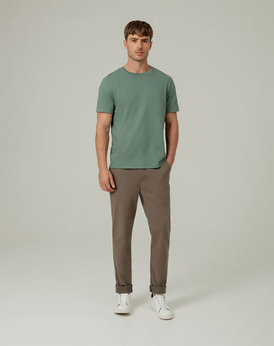 Pantalón regular fit tiro medio verde