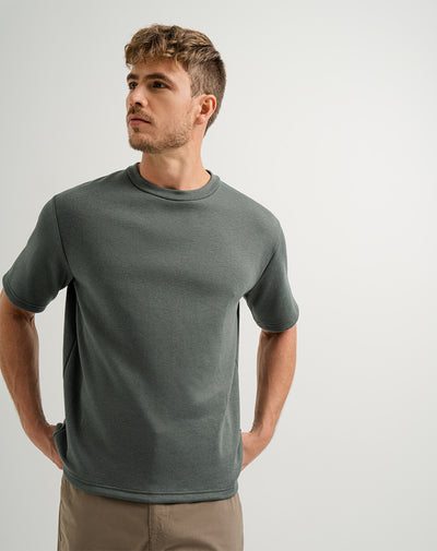 Camiseta oversized fit manga corta verde