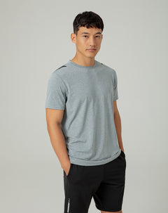 Camiseta regular fit manga corta gris