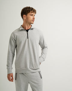 Buzo regular fit gris jaspe