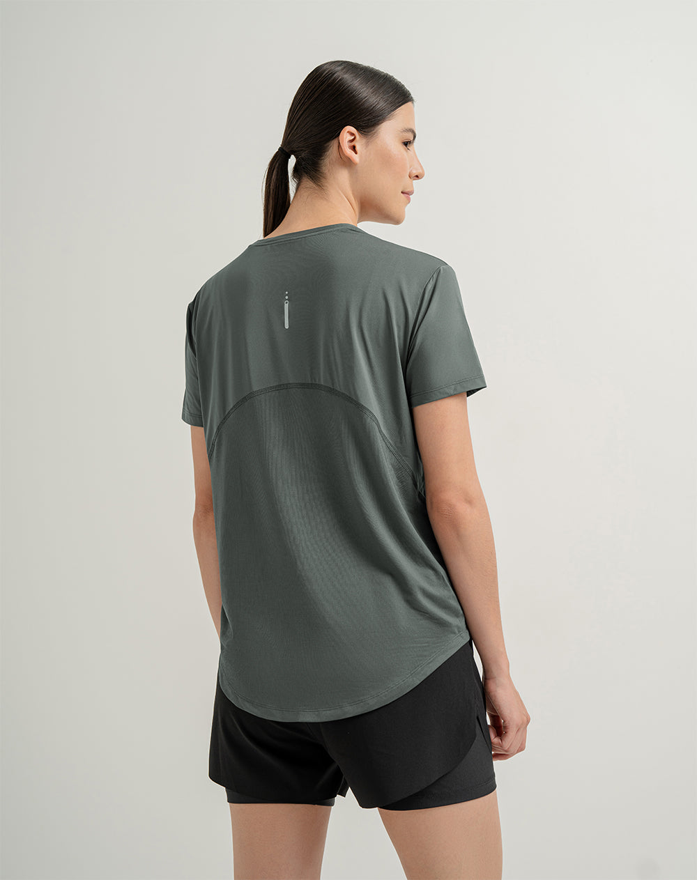 Camiseta regular fit manga corta verde