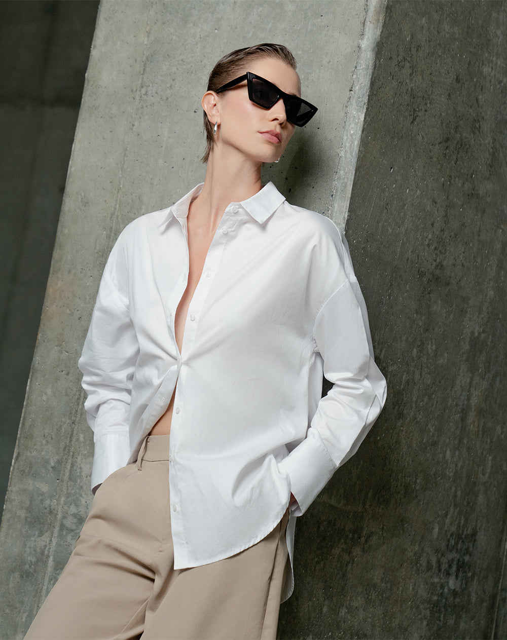 Camisa vestir blanca mujer on sale