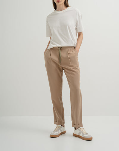 Pantalón Marat loose fit tiro medio khaki