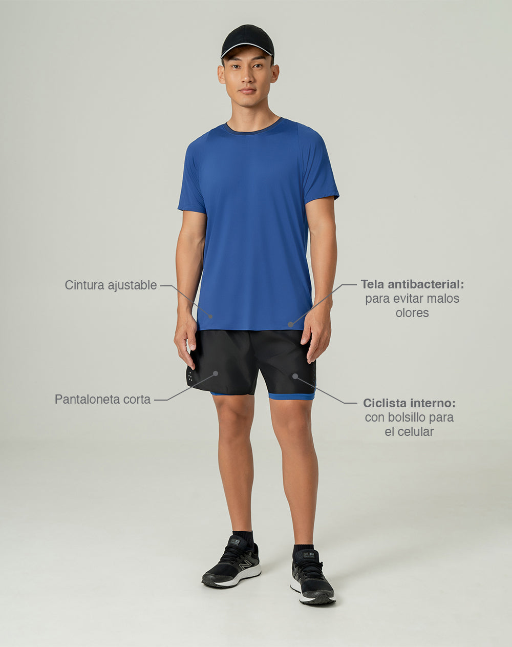 Fashion pantaloneta running hombre