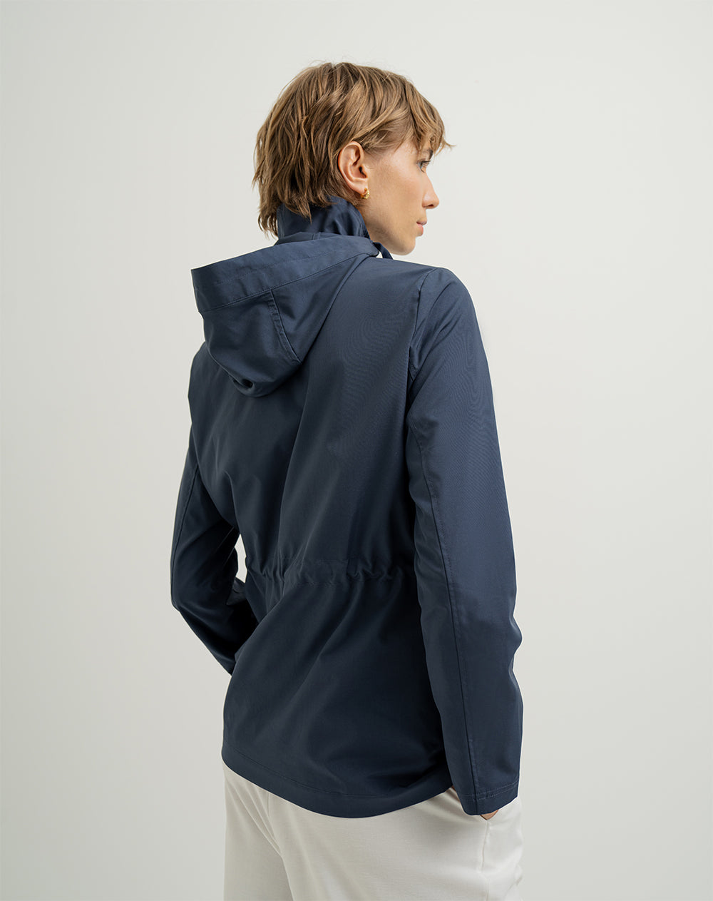 Chaqueta new ozette loose fit con capucha azul