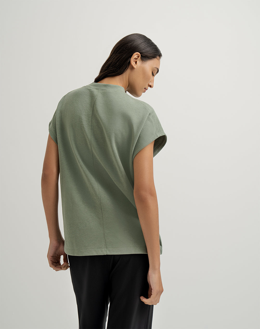 Camiseta new turi  oversized fit manga corta verde