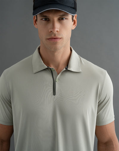 Polo con tela de tacto suave regular fit verde