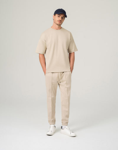 Jogger regular fit tiro medio khaki