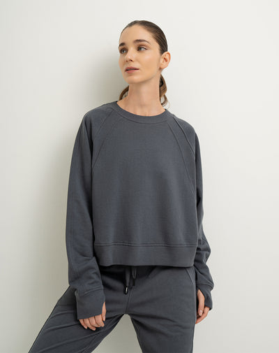 Buzo oversized fit gris