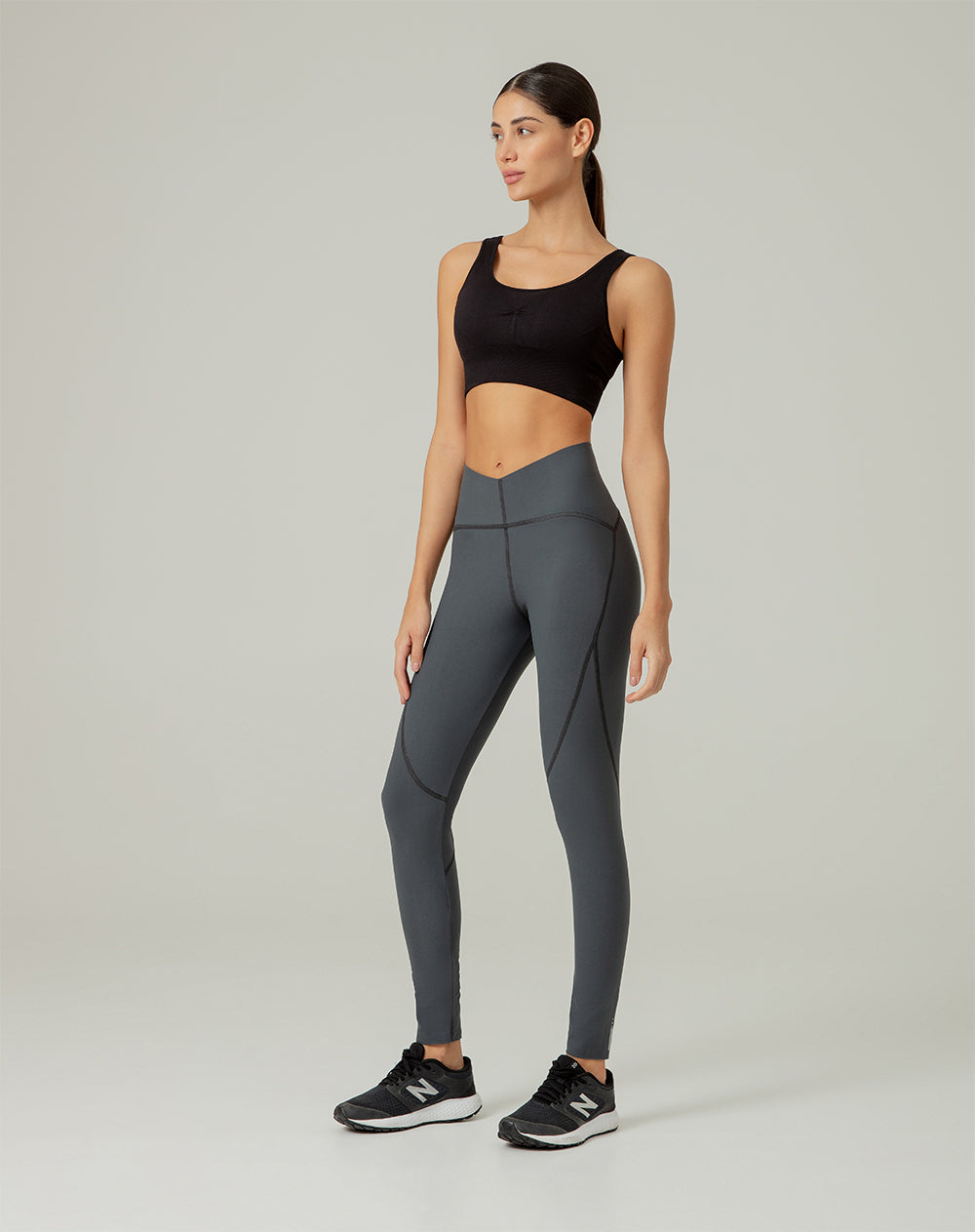 Legging Plipli sin costuras con control de abdomen gris