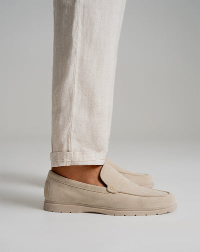 Zapatos loafer beige