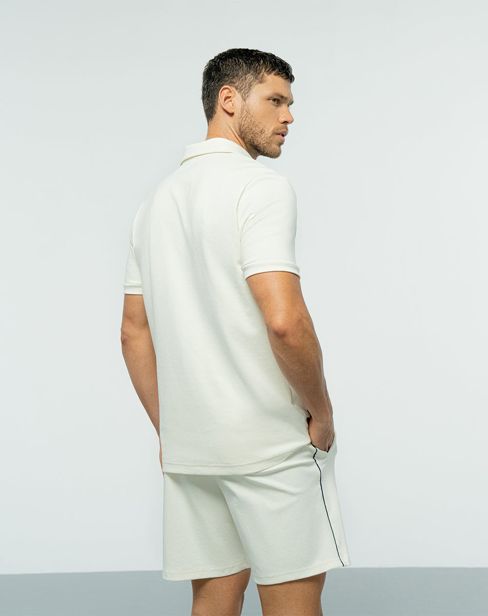 Polo regular fit crema