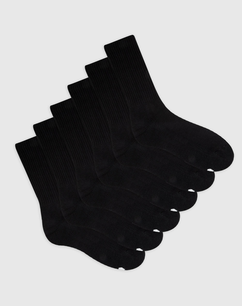 6 pares de medias largas negras