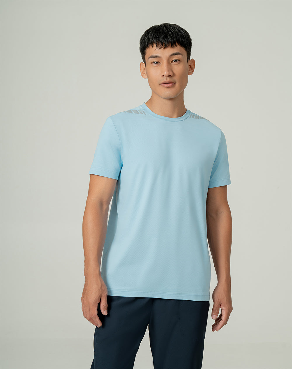 Camiseta regular fit manga corta azul