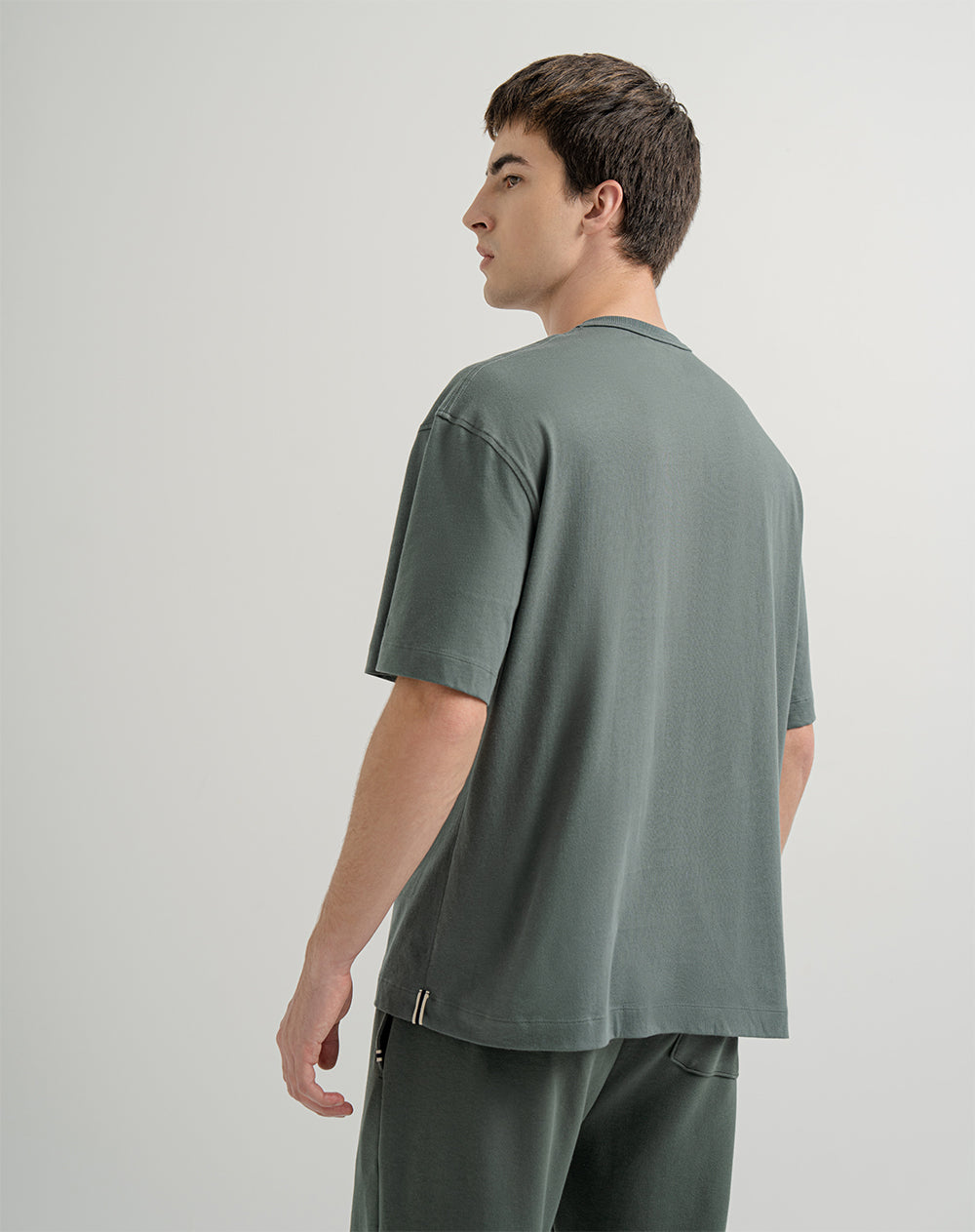 Camiseta oversized fit manga corta verde