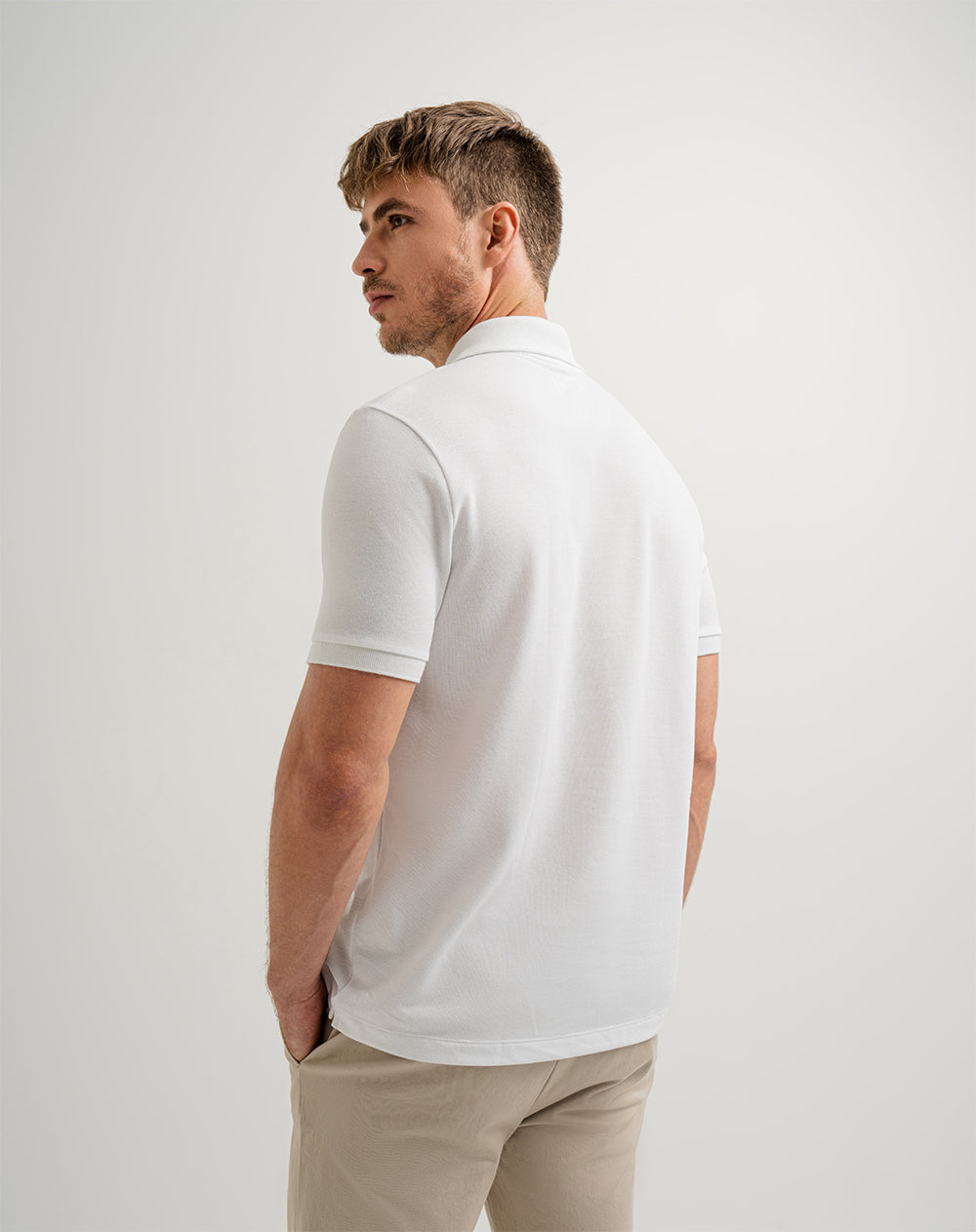 Polo regular fit blanca