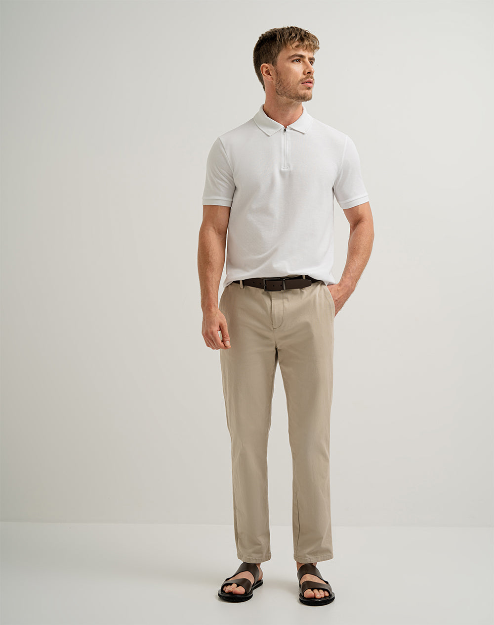 Polo regular fit blanca