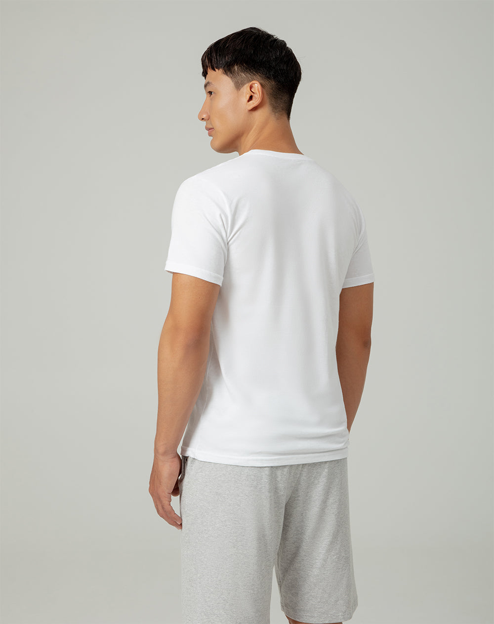 Camiseta slim fit manga corta blanca