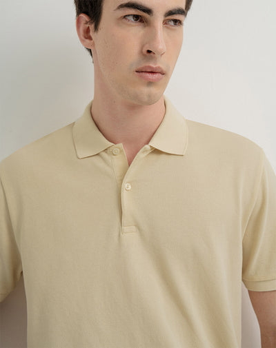 Polo regular fit crema