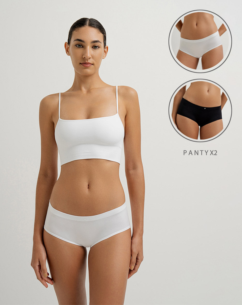 Panty cachetero seamless x2 unds pocas costuras surtidos