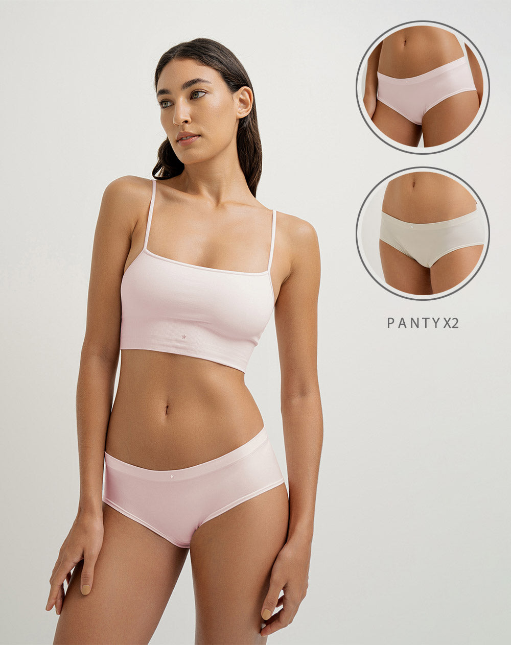 Panty cachetero seamless x2 unds pocas costuras surtidos