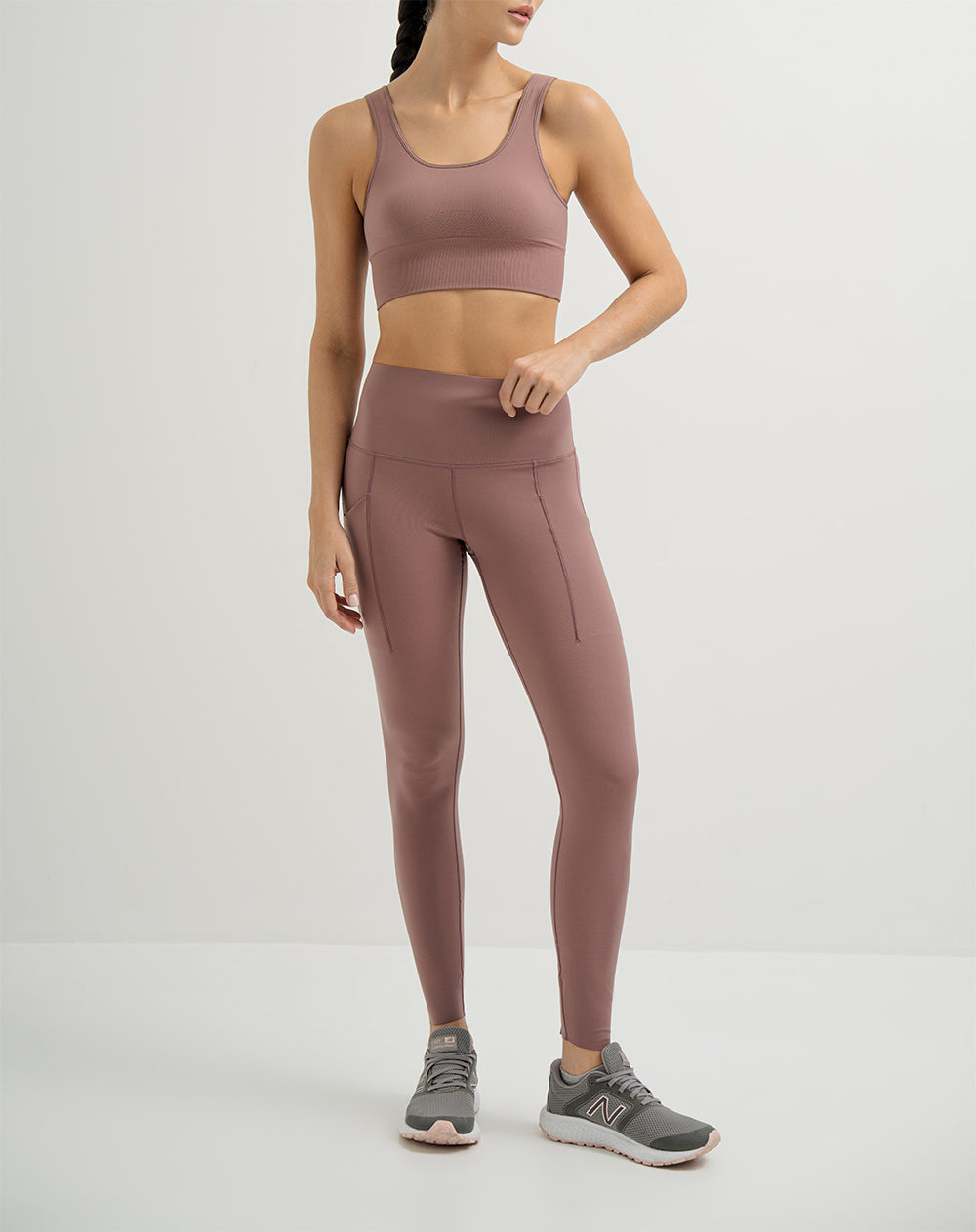 Legging tiro alto palo de rosa