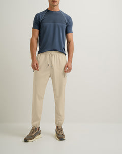 Jogger regular fit tiro medio khaki