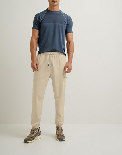 Jogger regular fit tiro medio khaki