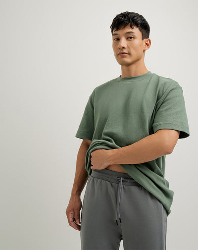 Camiseta oversized fit manga corta verde