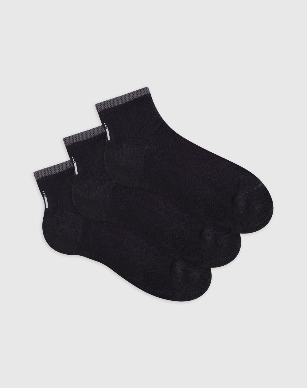 Medias para hombre tobilleras con algodón sostenible paquete x3 unds negras